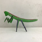 Handmade Alebrije Oaxacan Green Carved Wood Mantis