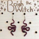 Brigh the Witch "Snakes" Red Acrylic Earrings