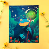 Rachel Feirman "Toady the Wizard Frog" 8x10 Digital Art Print