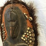 Vintage Wood, Shell, & Fiber Wall Hanging Mask