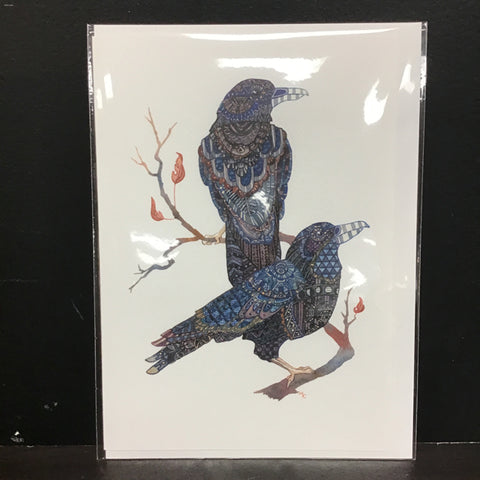 Marika Chew "Pair of Ravens" Greeting Card