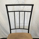 Set of 4 Modern Dorel Asia Black Metal Dining Chairs