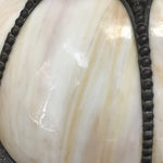 Vintage Off-White 8-Petal Stained Glass Shade
