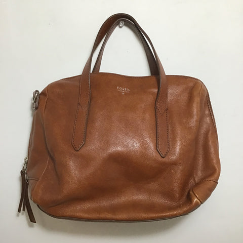 Fossil Brown Leather "Sydney" Satchel Bag