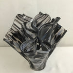 Signed Purple Glass Handkerchief Vase