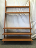 Modern Century House "Linden" Cherry 5-Tier Leaning Ladder Entertainment Stand