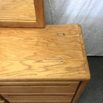 Modern Solid & Veneer Oak 6-Drawer Dresser