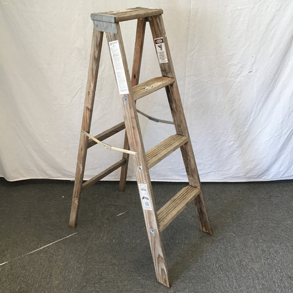 アンティーク雑貨 ladder DECORATIVE!! Vintage Solid Wood 4-Tier Ladder – Mimi's Attic