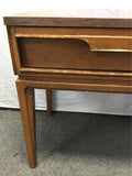 Vintage MCM Basic-Witz Walnut Veneer & Laminate Top 1-Drawer Night Stand