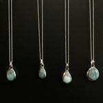 Double Star Larimar & Sterling Silver Pendant Necklace