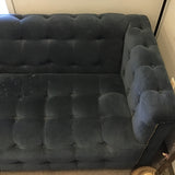 Modern Aria Blue Tufted Chesterfield Sofa