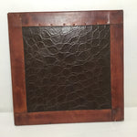 Two-Tone Brown Leather Chess/Checkers Board