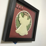 Eltimar Design Framed Upcycled Ivory Angel Mixed Media 3D-Artwork