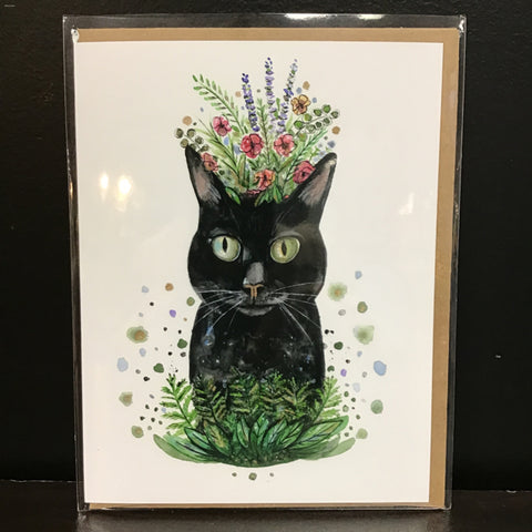 Cruz Illustrations "Black Cat" Greeting Card