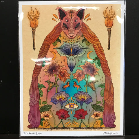 Yen Ospina "Prudent Lobo" 8.5x11 Signed Art Print