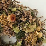 Modern 14" Dried Flower Wreath