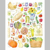 Marika Chew "Farmer's Market" 9x12 Signed Art Print