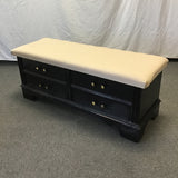 Vintage Lane Black Painted Solid Cedar Combination Chest & Bench