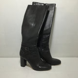 Antonio Melani "Pratt" Black Leather Knee-High Boots
