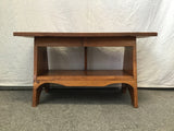 Vintage Custom Made Solid Pine 2-Tier Bench