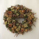 Modern 14" Dried Flower Wreath