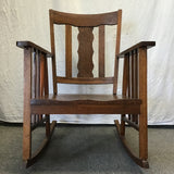 Antique Craftsman Solid Maple Rocking Chair