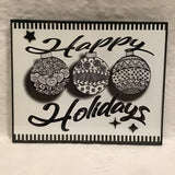 Eltimar Design Framed 8x10 "Happy Holidays" 3 Bulb Artwork Print