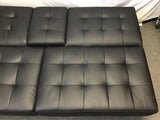 Modern Dorel Home Black Vinyl "Burrell" Click-Clack Futon