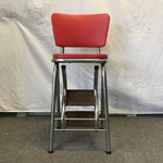 Vintage MC Atomic Red Vinyl Fold-Out Step Stool
