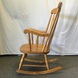 Vintage Solid Oak Arrow-Back Rocking Chair