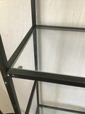 IKEA VITTSJO Black Metal & Glass 5-Tier Shelf