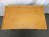 Vintage MCM Solid & Veneer Oak 2-Tier End Table