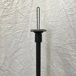 Pair of Black Metal Adjustable-Height Speaker Stands