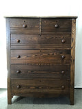 Vintage Craftsman Solid Oak 6-Drawer Chest of Drawers