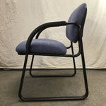 Modern HON Black Metal & Blue Geo Print Upholstered Office Chair