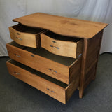 Antique Craftsman Solid American Chestnut 4-Drawer Dresser