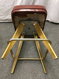 Pair of MCM Gasser Chair Co. Red Counter Height Casino Swivel Bar Stools