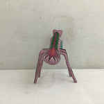 Handmade Alebrije Oaxacan Purple Carved Wood Mantis
