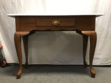 Vintage Medium-Stained & White-Painted Oak Laminate Sofa Table