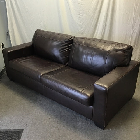 Discontinued Ashley Furniture Brown Leather "Morelos" Sofa