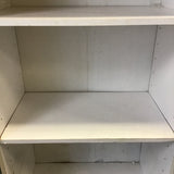 White Laminate Glass-Front Cabinet