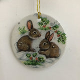 Susan Sitaraman "Animals In Snow" Hanging Ornament