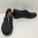 Dansko "Franny" Navy Leather Blockheel Loafers