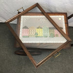 Vintage Solid Black Walnut 2-Tier Butler's Tea Cart