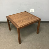 Vintage Craftsman Solid Oak Formica-Top End Table