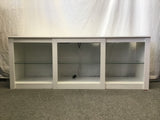 Modern White Laminate 3-Tier Entertainment Stand