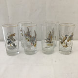 Set of 6 Vintage Game Bird Collins Glasses