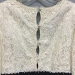 Vintage Scott McClintock Off-White Lace & Black Velvet Dress