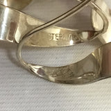 Vintage Modernist Gerhard Herbst Sterling Ribbon Earrings