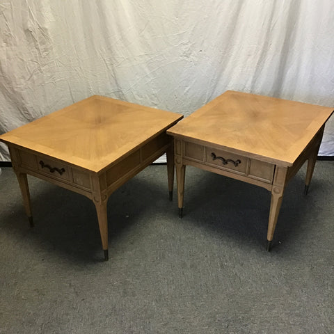 Pair of Vintage MCM Martinsville Black Walnut Veneer Night Stands